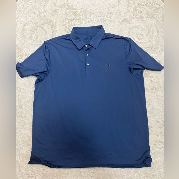 Vineyard Vines Other - Vineyard Vines Performance Polo Shirt XL – Navy Stretch Whale Logo